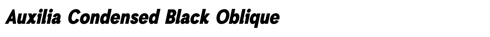 Auxilia Condensed Black Oblique image